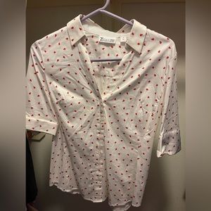 Womens NY&C Ladybug Dress Shirt - Size M